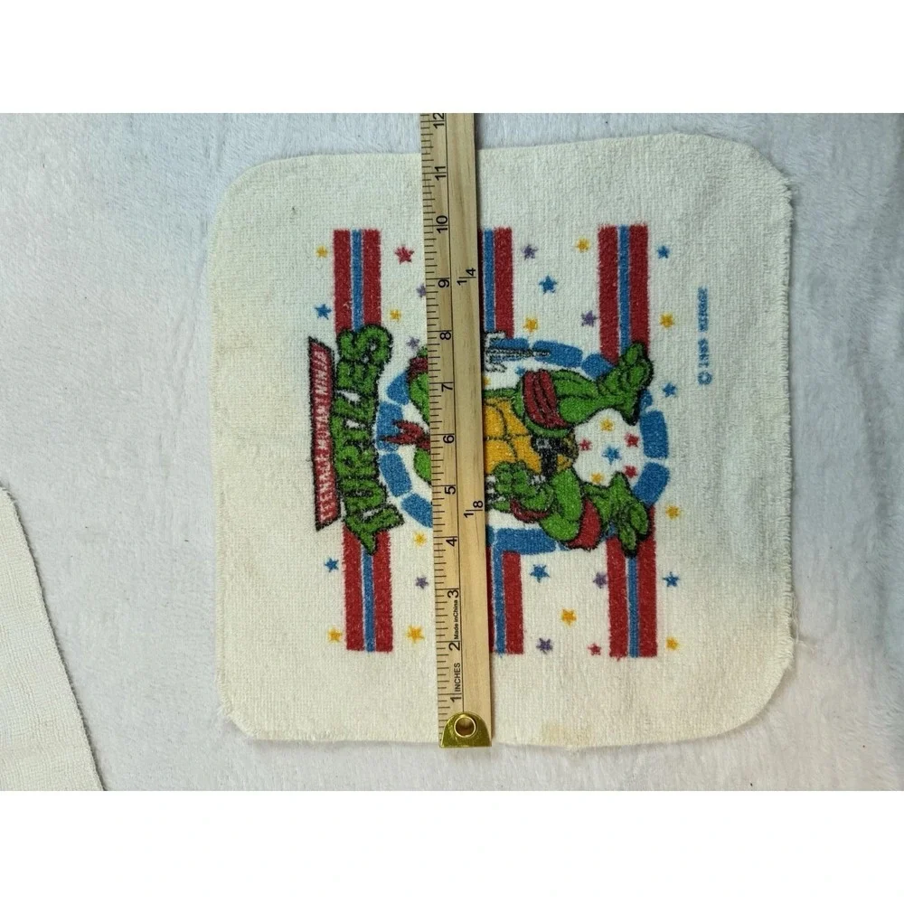 Vintage Wash Cloth Lot 90's American Girl Teenage Mutant Ninja Turtles Barney